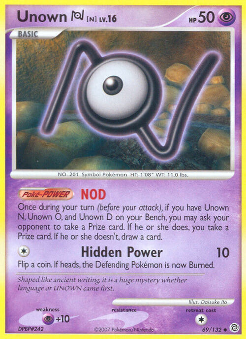 Unown [N] Lv.16 Card Front