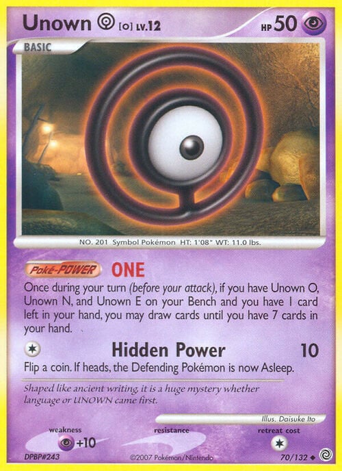 Unown [O] Lv.12 Card Front