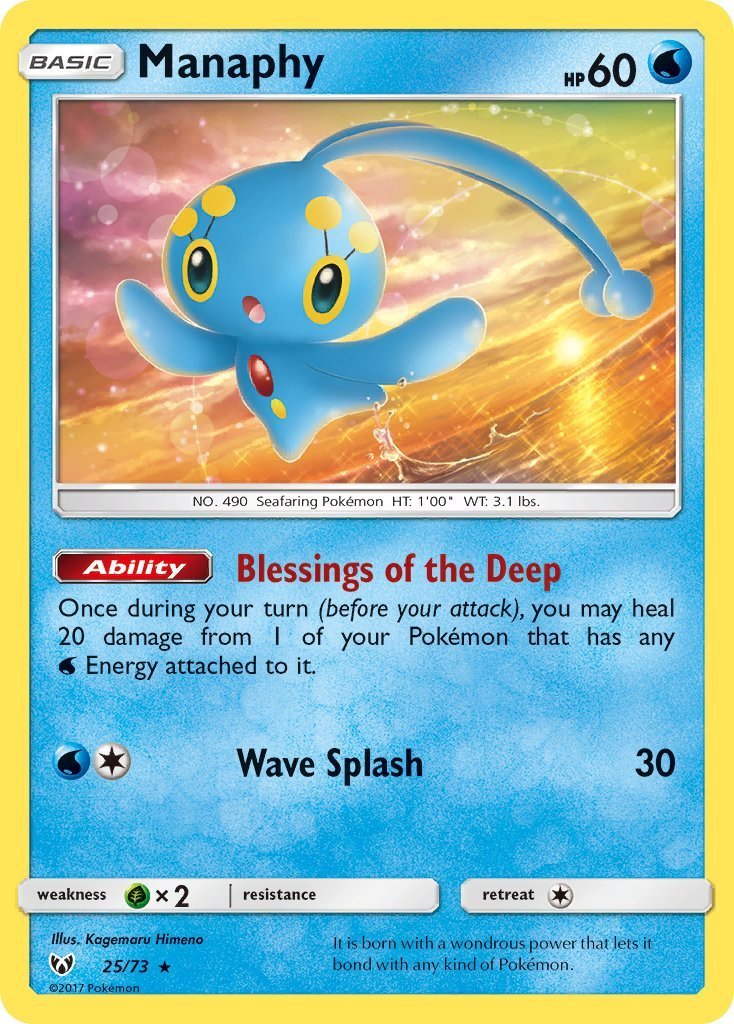 Manaphy [Blessings to the Deep | Wave Splash] Shining Legends | Pokémon ...