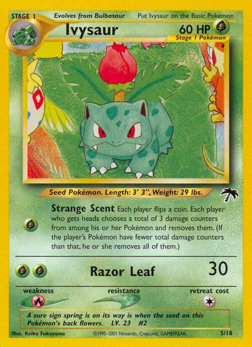 Ivysaur [Strange Scent | Razor Leaf] Card Front