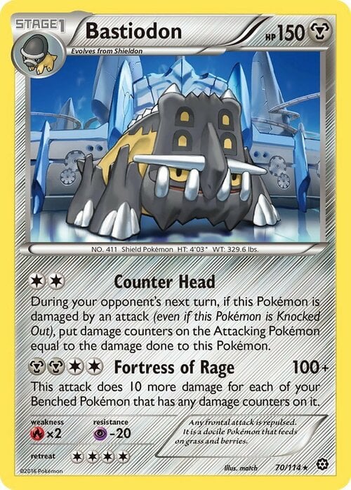 Bastiodon [Counter Head | Fortress of Rage] Card Front