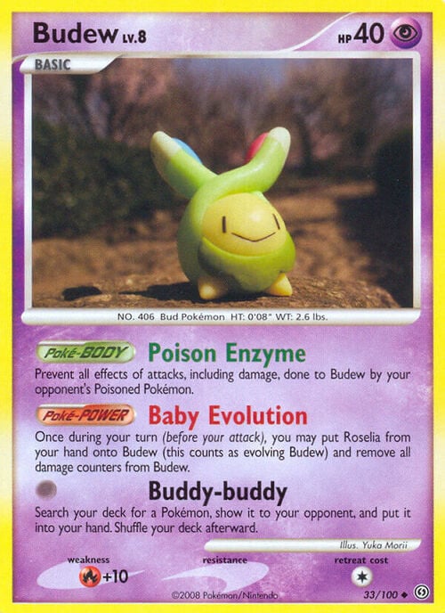 Budew Lv.8 Card Front