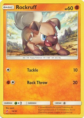 Rockruff [Tackle | Rock Throw] Card Front