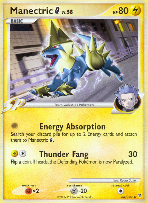 Manectric G Card Front