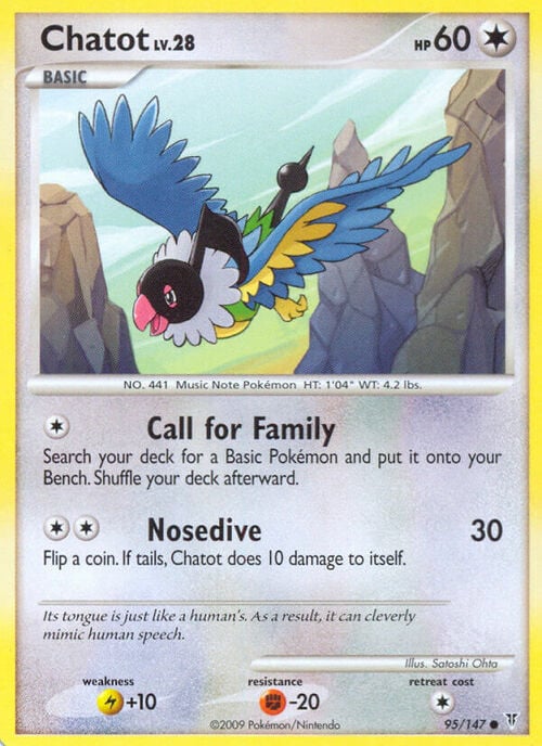 Chatot Lv.28 Card Front