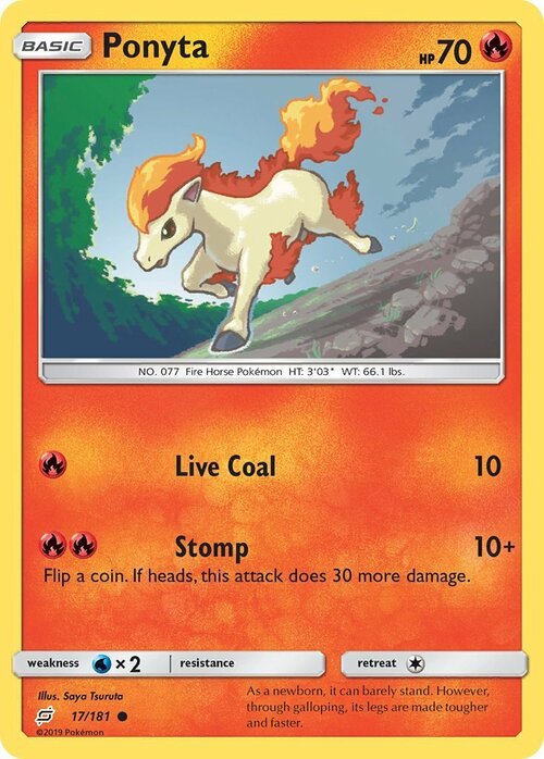 Ponyta [Live Coal | Stomp] Card Front