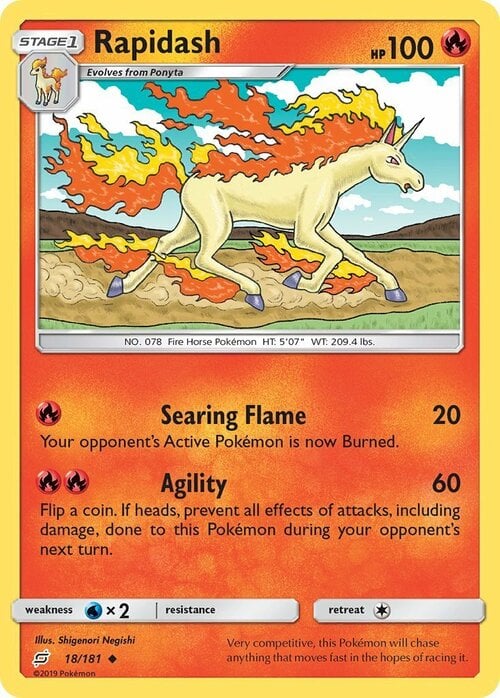 Rapidash [Searing Flame | Agility] Frente