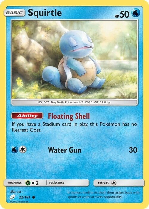 Squirtle [Floating Shell | Water Gun] Card Front