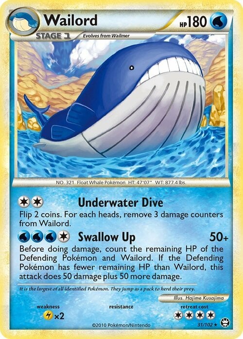 Wailord [Underwater Dive | Swallow Up] Frente