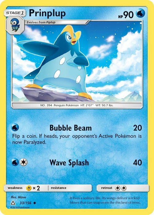 Prinplup [Bubble Beam | Wave Splash] Card Front