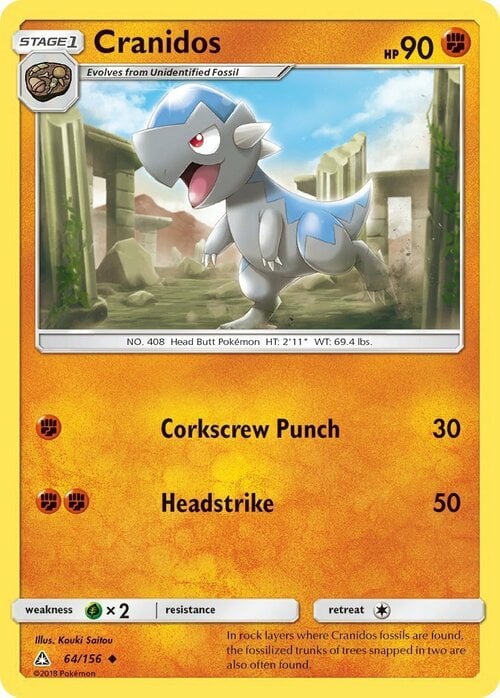 Cranidos [Corkscrew Punch | Headstrike] Frente