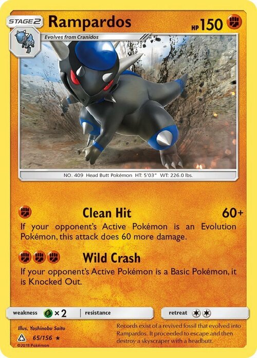 Rampardos [Clean Hit | Wild Crash] Card Front