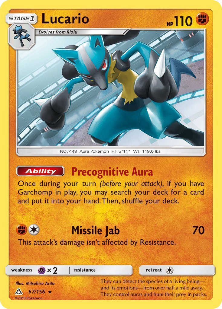 Pokemon TCG Lucario Shiny Vmax Holo Custom Card 