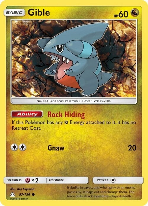 Gible [Rock Hiding | Gnaw] Card Front