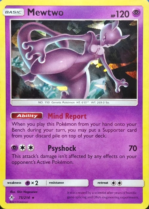 Mewtwo Card Front
