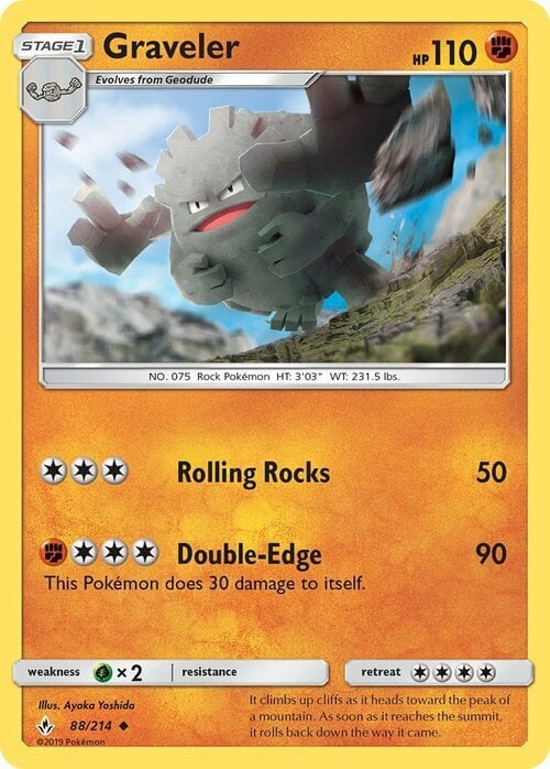 Graveler [Rolling Rocks | Double-Edge] Card Front