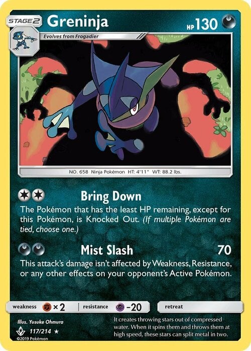 Greninja [Bring Down | Mist Slash] Card Front