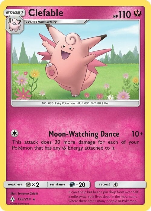 Clefable [Moon-Watching Dance] Card Front