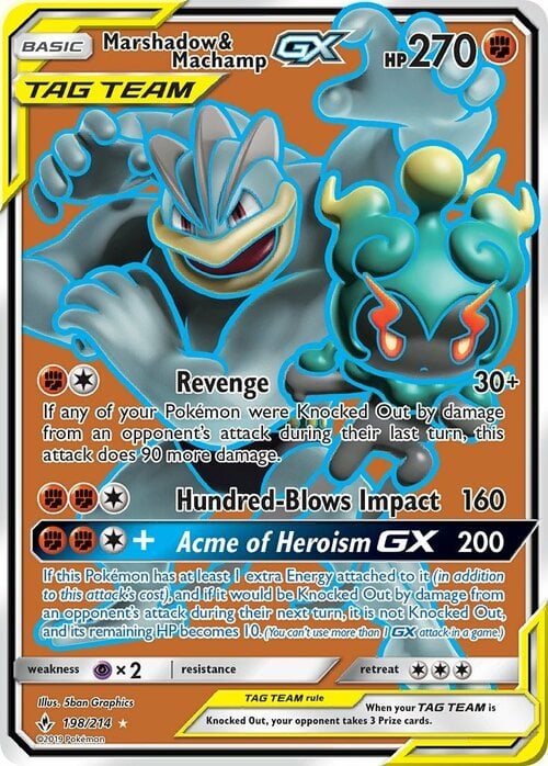 Marshadow y Machamp GX Frente