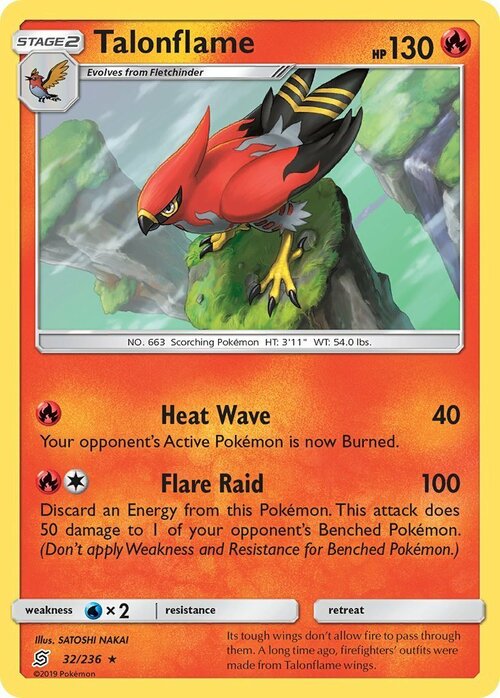 Talonflame [Heat Wave | Flare Raid] Card Front