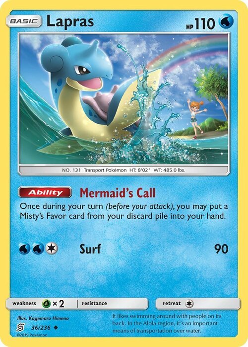 Lapras [Mermaid's Call | Surf] Card Front