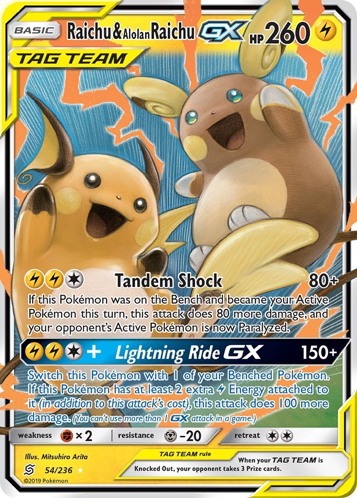 Raichu & Alolan Raichu GX Unified Minds | Pokémon | CardTrader