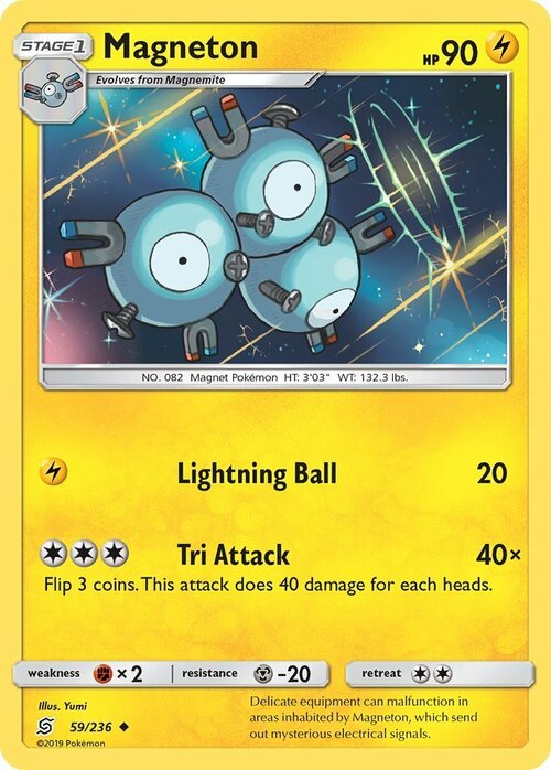 Magneton [Lightning Ball | Tri Attack] Frente