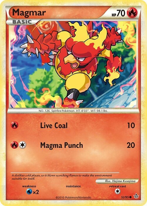 Magmar [Live Coal | Magma Punch] Card Front