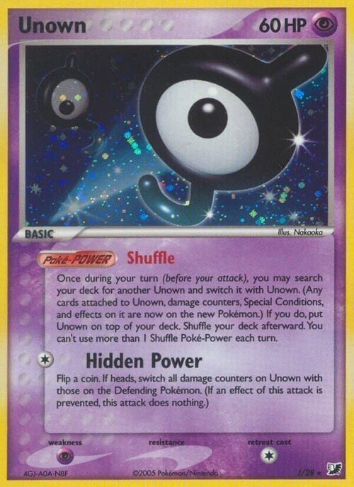 Unown [J] Card Front
