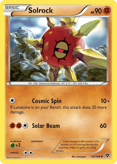 Solrock [Cosmic Spin | Solar Beam] Card Front