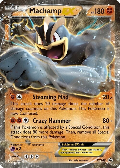 Machamp EX [Steaming Mad | Crazy Hammer] Frente