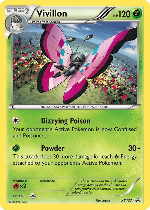 Vivillon [Dizzying Poison | Powder] Card Front