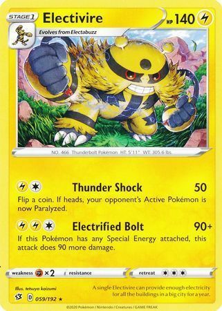 Electivire [Thunder Shock | Electrified Bolt] Card Front