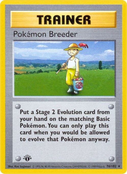 Pokémon Breeder Card Front