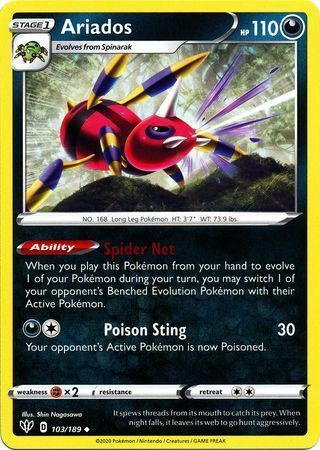 Ariados [Spider Net | Poison Sting] Card Front