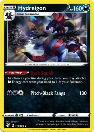 Hydreigon [Dark Squall | Pitch-Black Fangs] Card Front