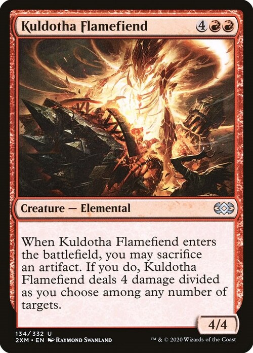 Demone di Fiamme di Kuldotha Card Front