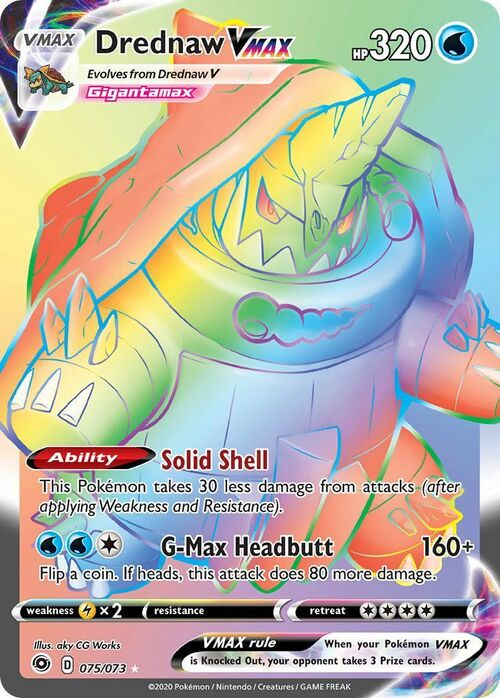 Drednaw VMAX [Solid Shell | G-Max Headbutt] Card Front