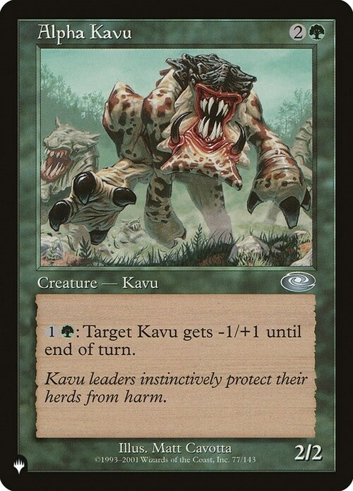 Kavu Alpha Card Front