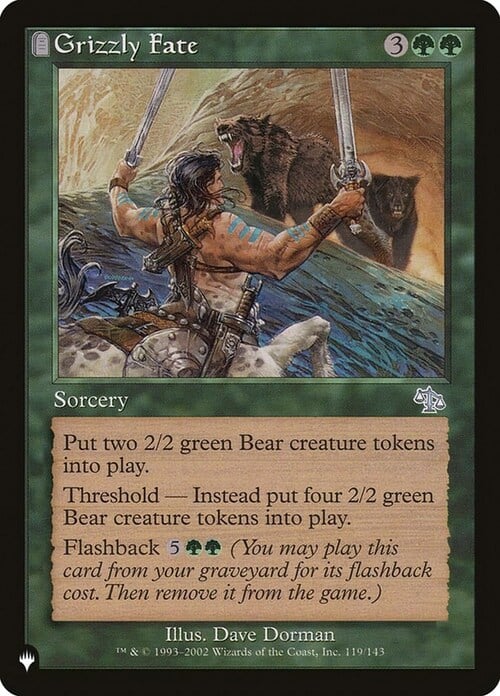 Destino del Grizzly Card Front