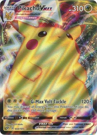 Pikachu vmax dynamax  Cool pokemon cards, Pokemon cards legendary