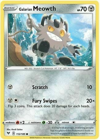 Galarian Meowth Card Front