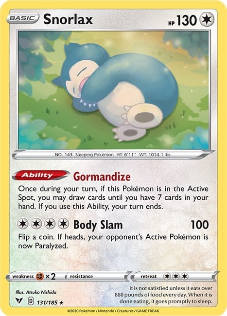 Snorlax Card Front
