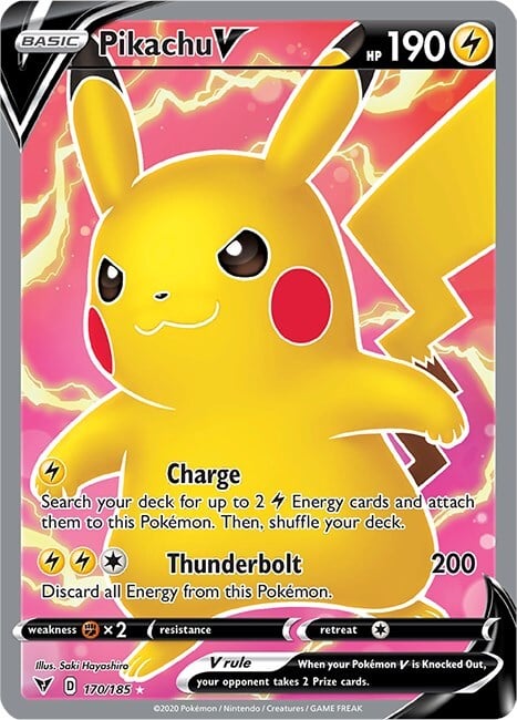 Pikachu V Card Front
