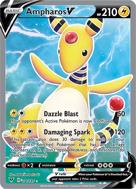 Ampharos V Card Front