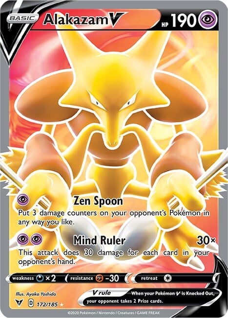 Alakazam V Card Front