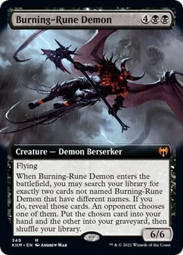 Demone delle Rune Ardenti Card Front