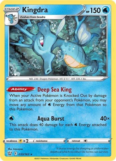 Kingdra Card Front