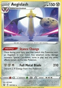 Aegislash [Stance Change | Full Metal Blade] Card Front