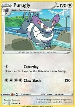 Purugly [Caturday | Claw Slash] Card Front